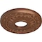 Ekena Millwork Nadia Ceiling Medallion (Fits Canopies up to 4 7/8"), 12 1/8"OD x 3 5/8"ID x 7/8"P, Polished Copper CM12NAPOS - alternate 6